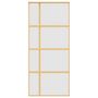 Voir la diapositive 4 : VIDAXL Porte coulissante dore 90x205 cm verre ESG depoli et aluminium