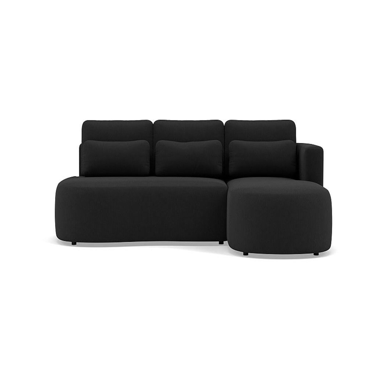 LISA DESIGN Mahina - canapé d'angle droit 4 places convertible avec coffre en velours côtelé