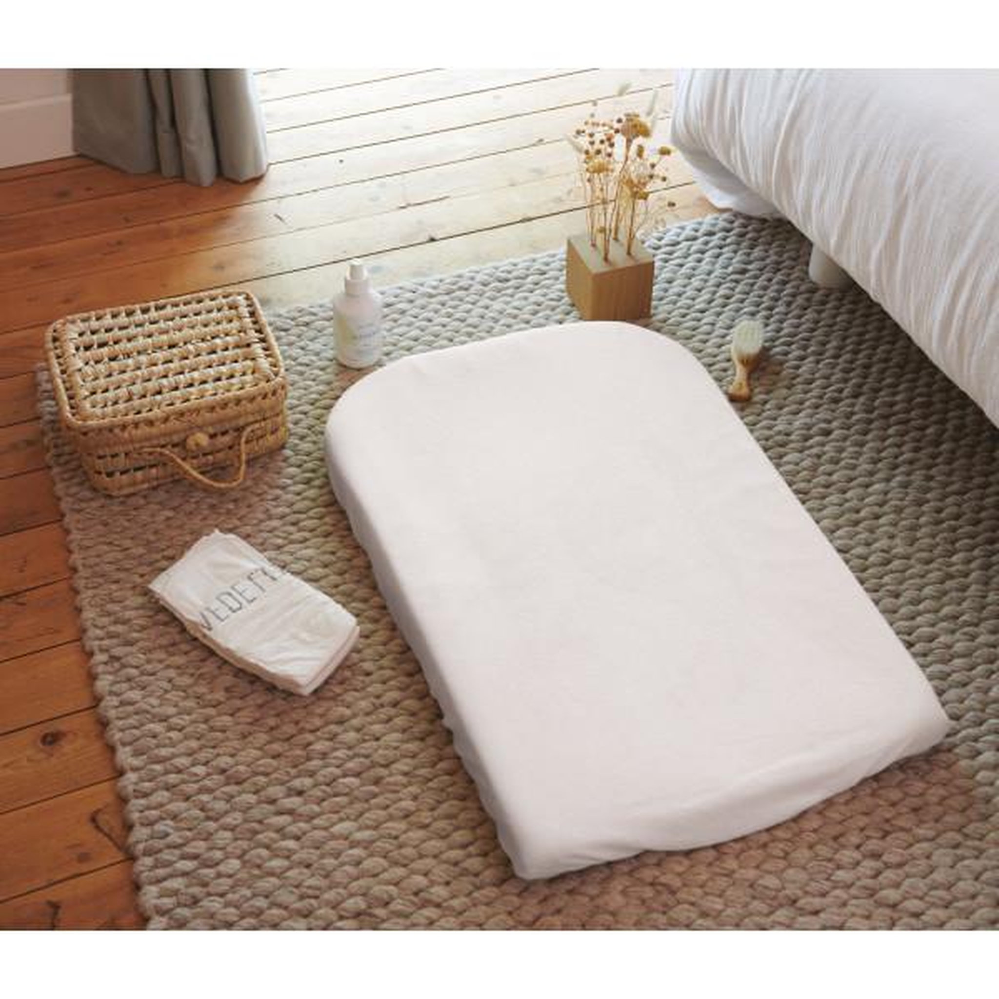 Voir la diapositive 2 : CANDIDE Housse de matelas a langer - CANDIDE - Eponge - 50 x 75 cm - Blanc