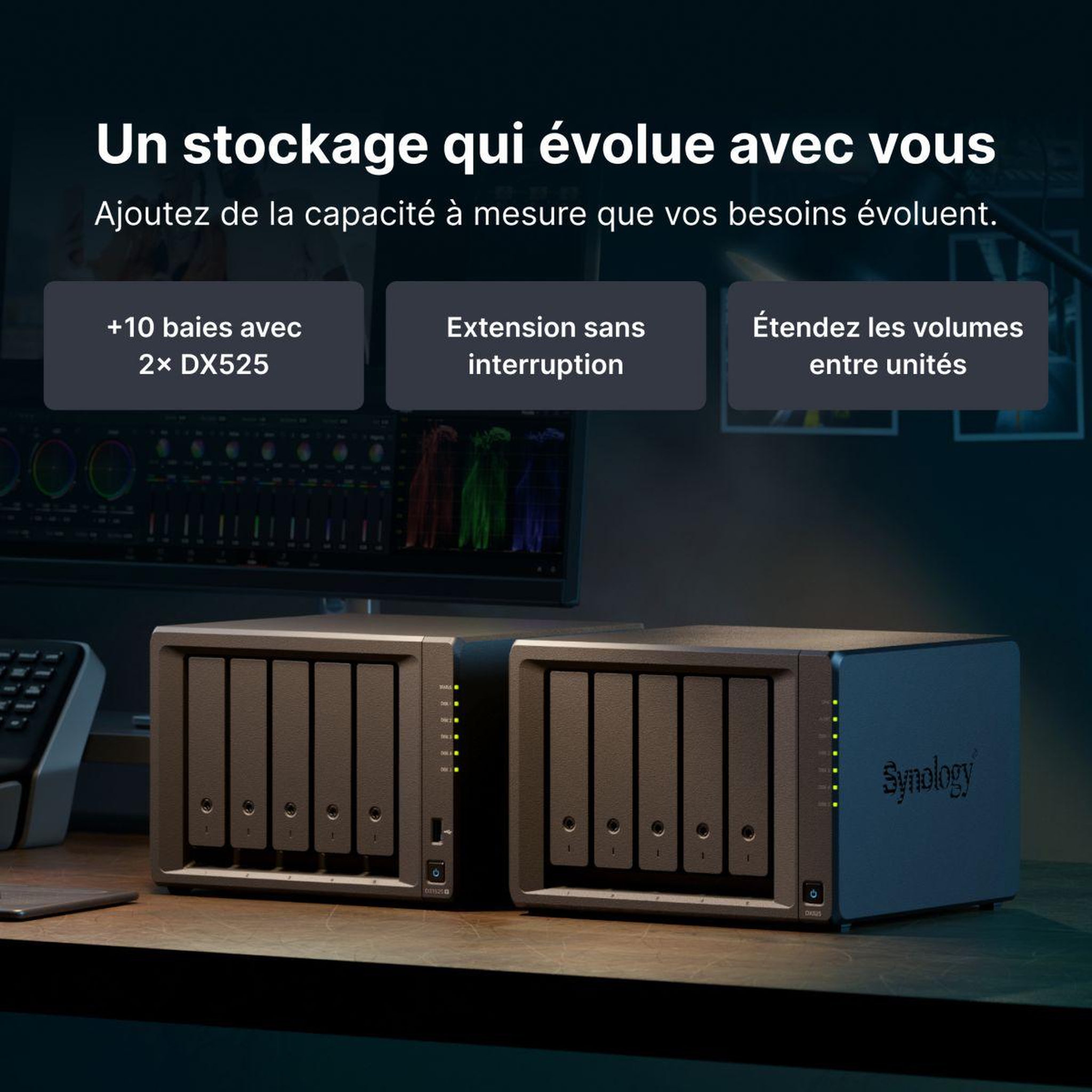 Voir la diapositive 3 : SYNOLOGY Serveur nas - synology - diskstation ds1525+ - 5 baies - 2 go ram