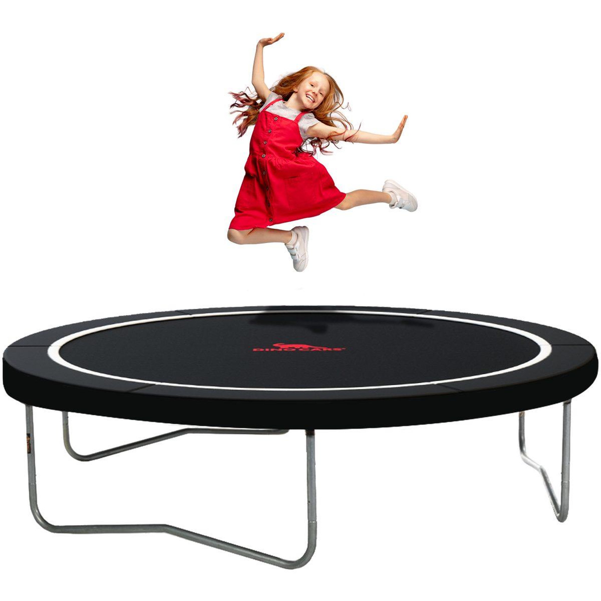 Voir la diapositive 3 : DINO CARS Trampoline enterré  flat level 305 x 225 cm noir