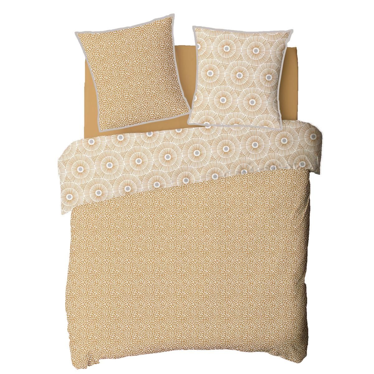 FUTURE HOME Parure de lit 2 personnes graphique réversible à pois