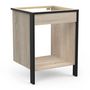 Voir la diapositive 2 : Meuble de cuisine bas four/plaque style industriel L64cm BRICKHOUSE