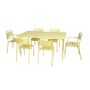 Voir la diapositive 3 : SWEEEK Table de jardin métal 6-8 places, Amelia 160x90xH72.5cm