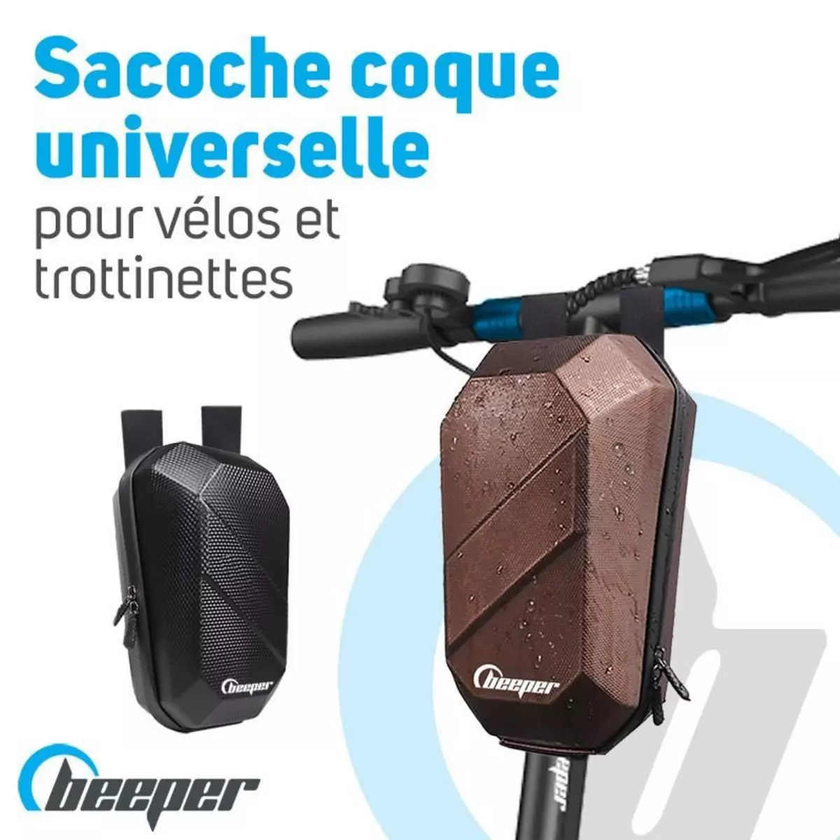  Sacoche coque universelle Pour trottinettes et vélos Couleur - Bronze, Taille - M