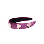 SOUZA Serre tete violet -coeurs roses - Souza