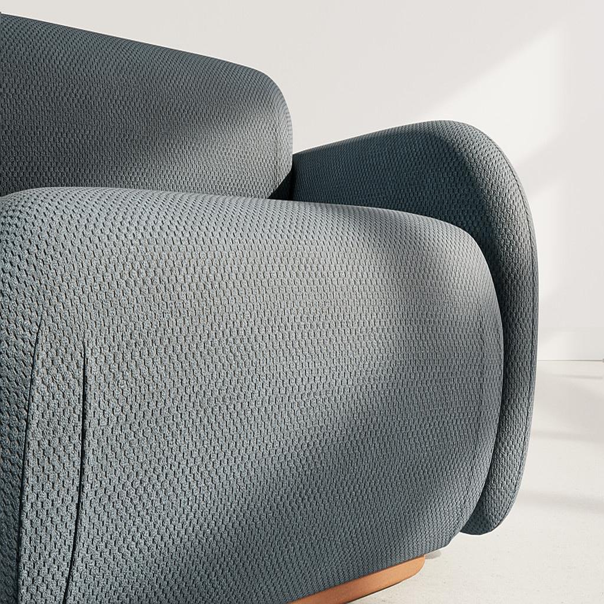 Voir la diapositive 5 : LISA DESIGN Penelope - module d'assise droit en velours texturé