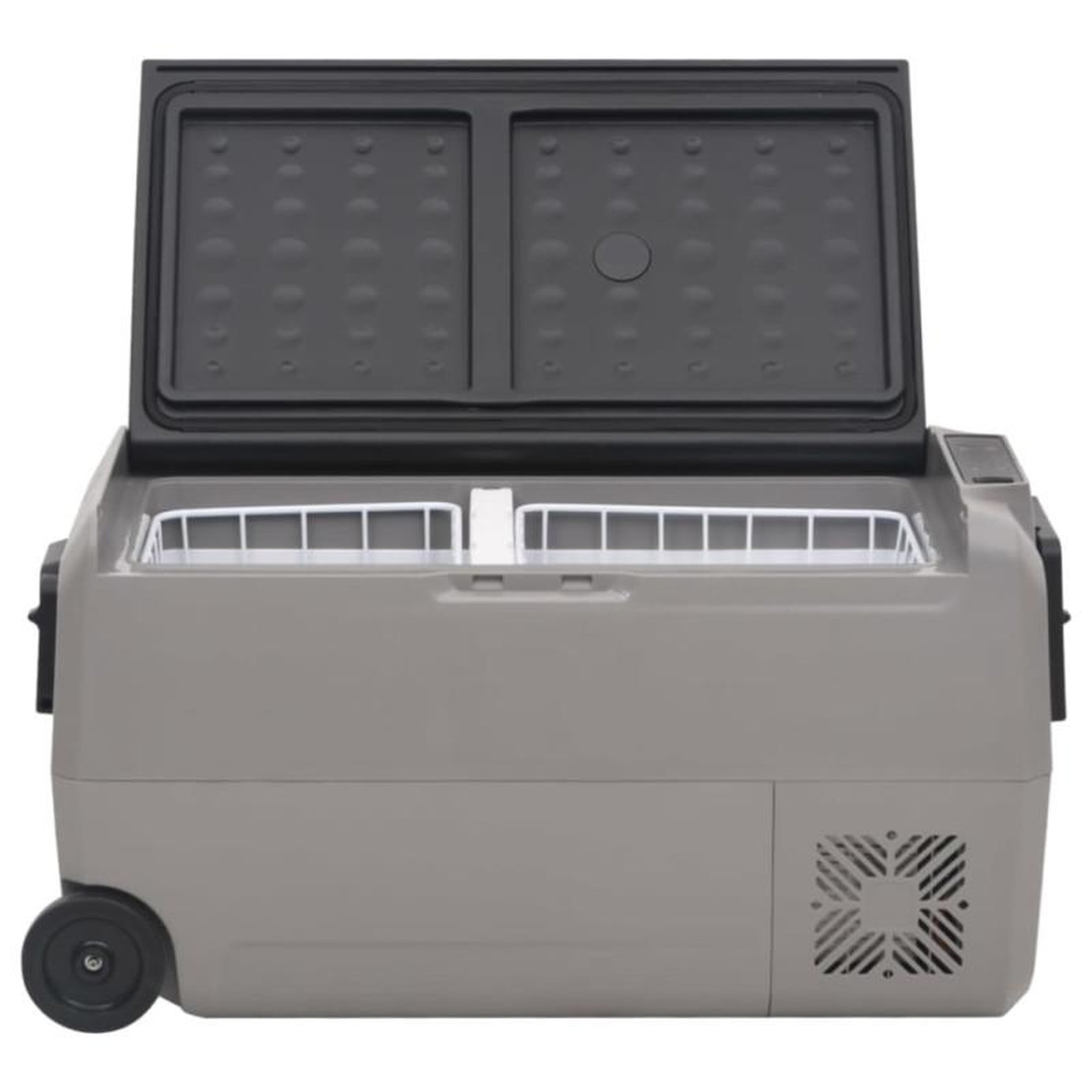 Voir la diapositive 4 : VIDAXL Glacière avec roue et adaptateur noir et gris 36 L PP et PE