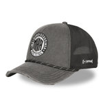 CAPSLAB Casquette trucker prenium semi curved Logo MHA. Coloris disponibles : Noir