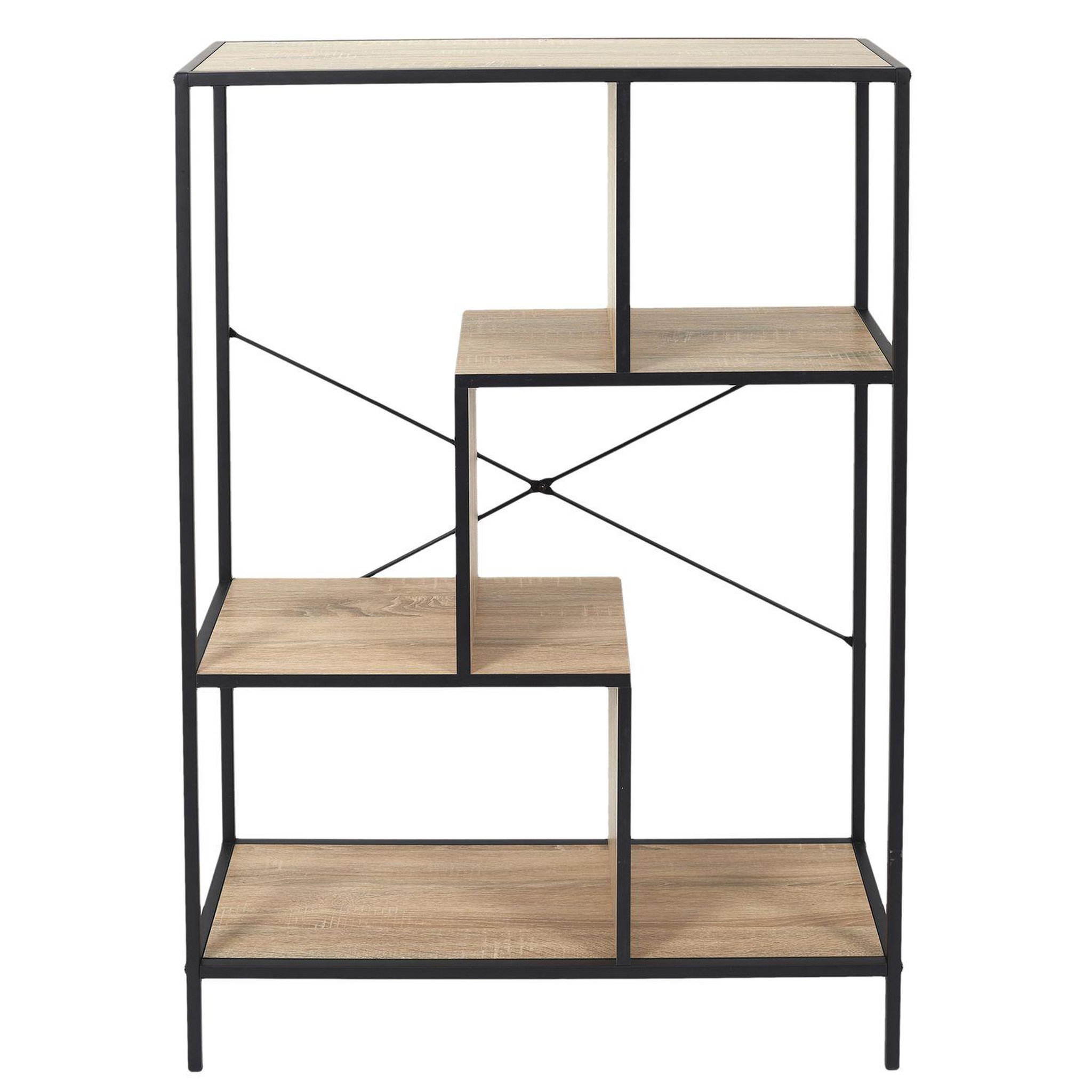 The Home Deco Factory Etagère edison - h. 113 cm - noir et bois