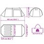 Voir la diapositive 6 : VIDAXL Tente de camping tunnel 4 personnes vert impermeable