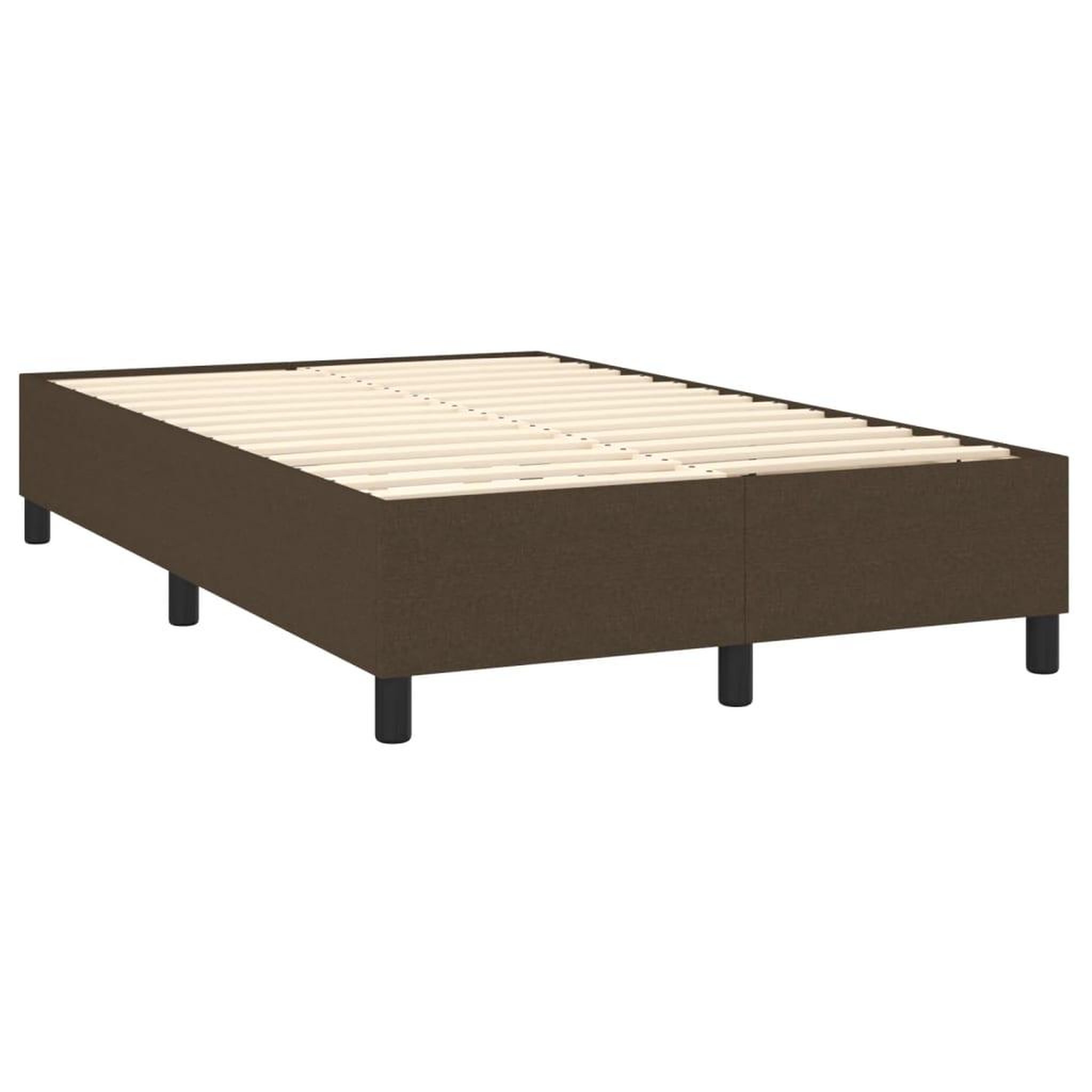Voir la diapositive 4 : VIDAXL Cadre de lit sans matelas marron fonce 120x200 cm tissu