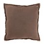 Voir la diapositive 2 : Paris Prix Coussin Déco  Effiloché  50x50cm Taupe