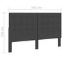 Voir la diapositive 6 : VIDAXL Tete de lit touffetee Gris fonce Tissu 180x200 cm
