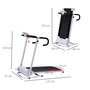 Voir la diapositive 3 : HOMCOM Tapis de course électrique pliable 500 W 1-10 Km/H écran LCD multifonctions acier noir et blanc