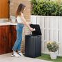 Voir la diapositive 2 : Toomax Poubelle de jardin 80 Litres Noire 38 x 38 x H65 cm Couvercle à pression TOOMAX