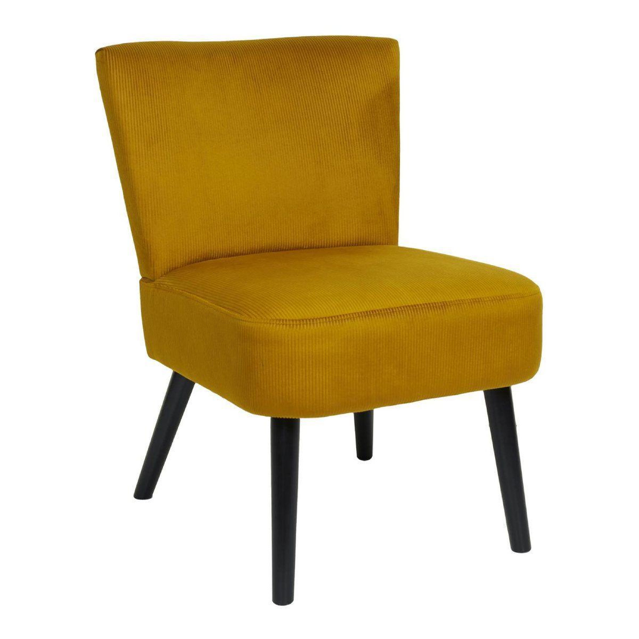 The Home Deco Factory Fauteuil crapaud  giulia  76cm jaune