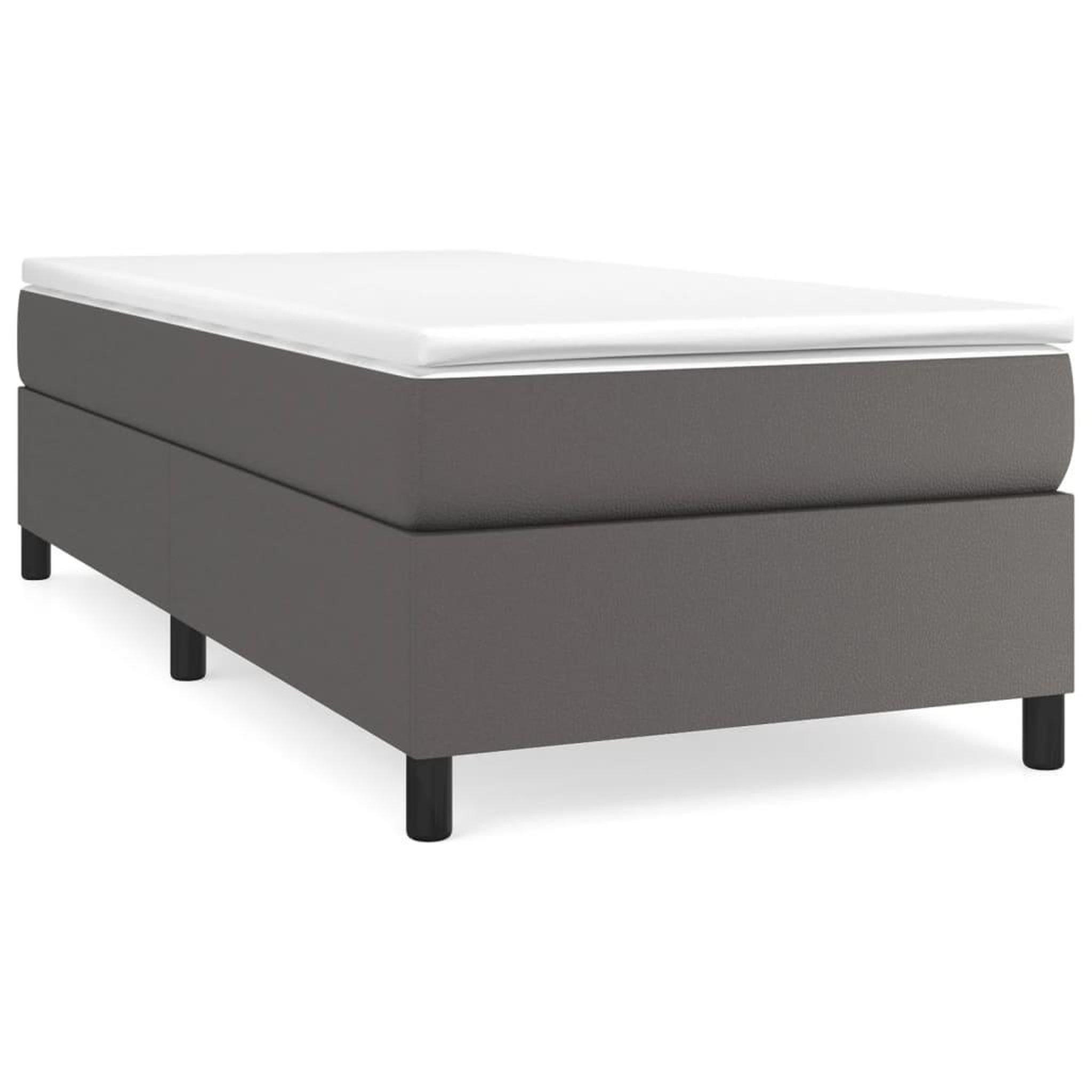 Voir la diapositive 2 : VIDAXL Cadre de lit sans matelas gris 100x200 cm similicuir