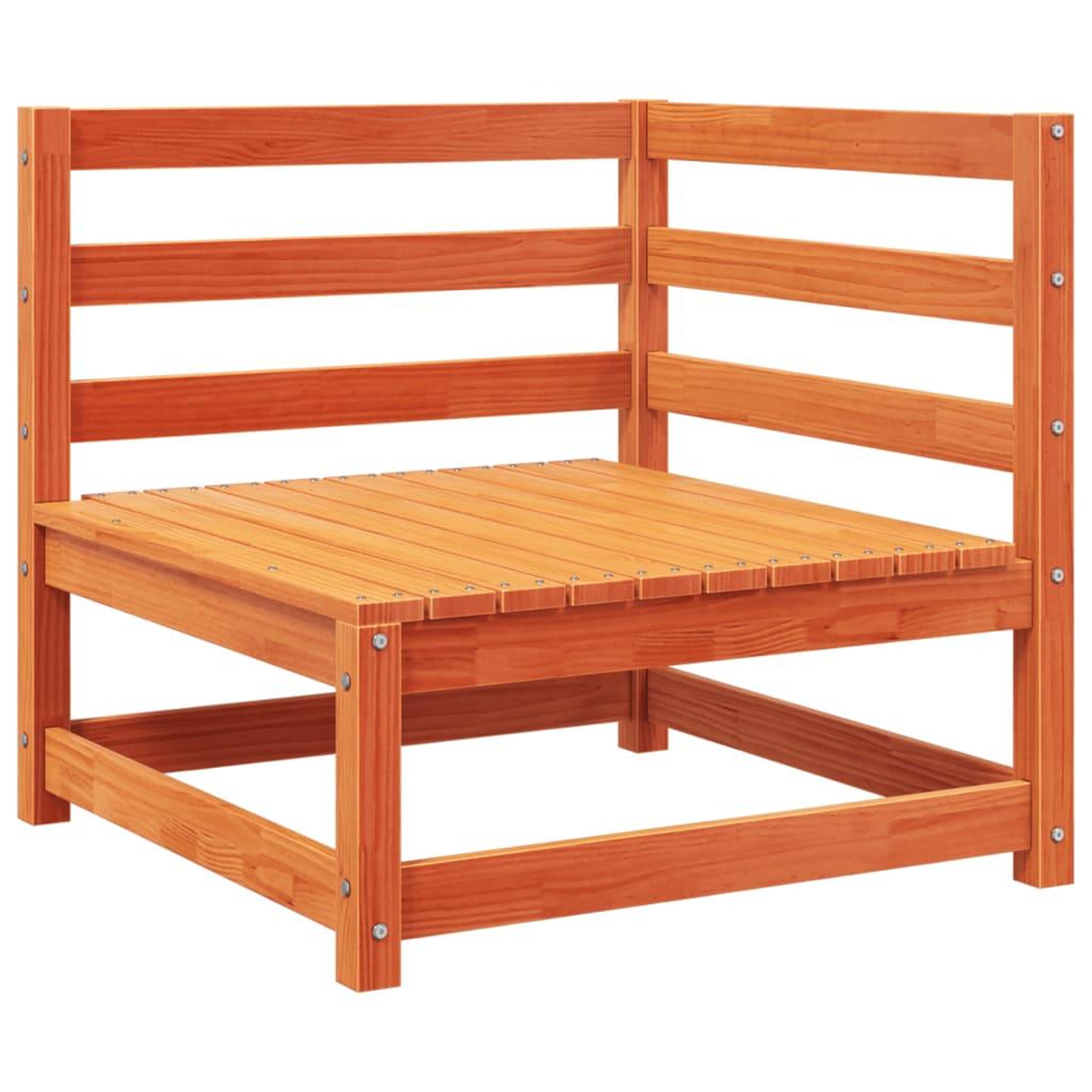Voir la diapositive 4 : VIDAXL Canape d'angle de jardin coussins cire marron bois pin massif