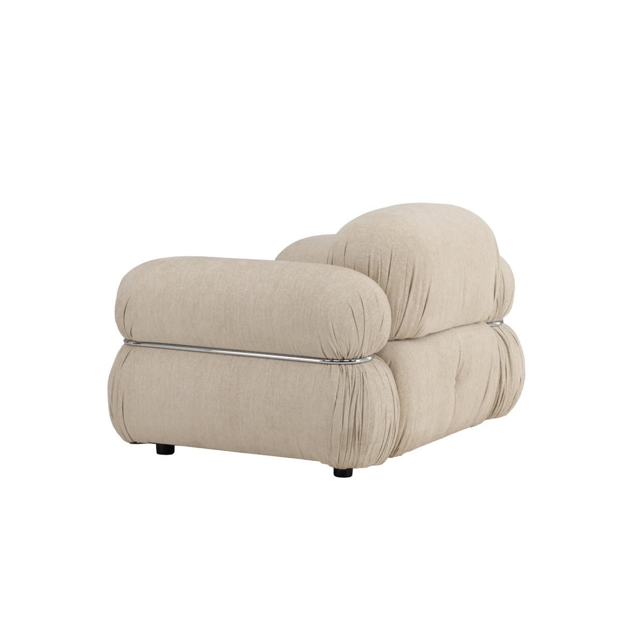 Voir la diapositive 6 : Paris Prix Fauteuil capitonné design  mika  120cm beige
