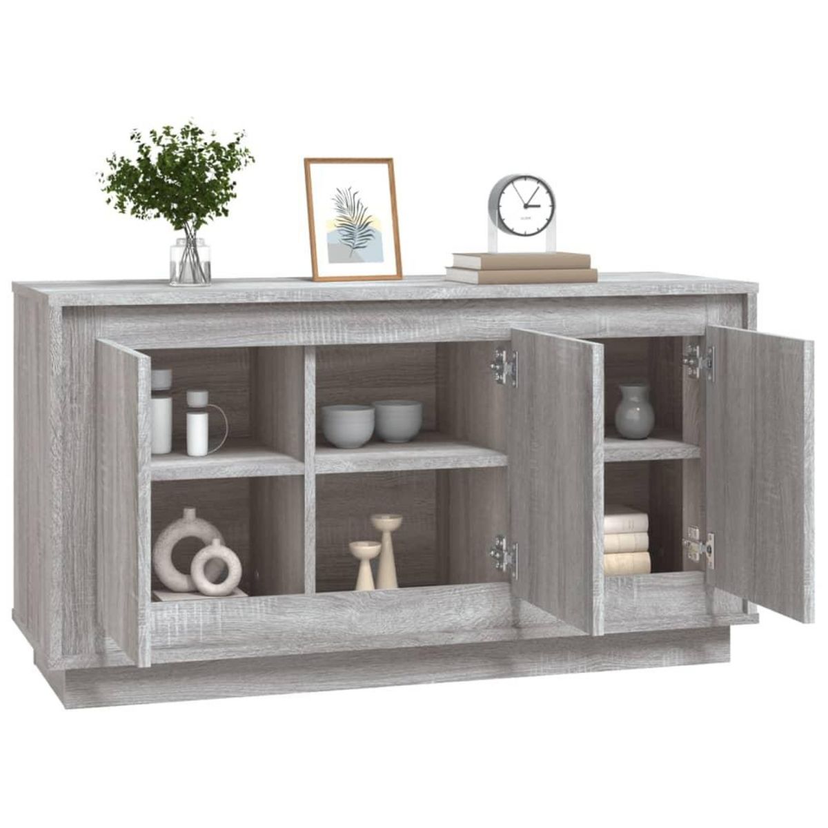 VIDAXL Buffet sonoma gris 102x35x55 cm bois d'ingenierie