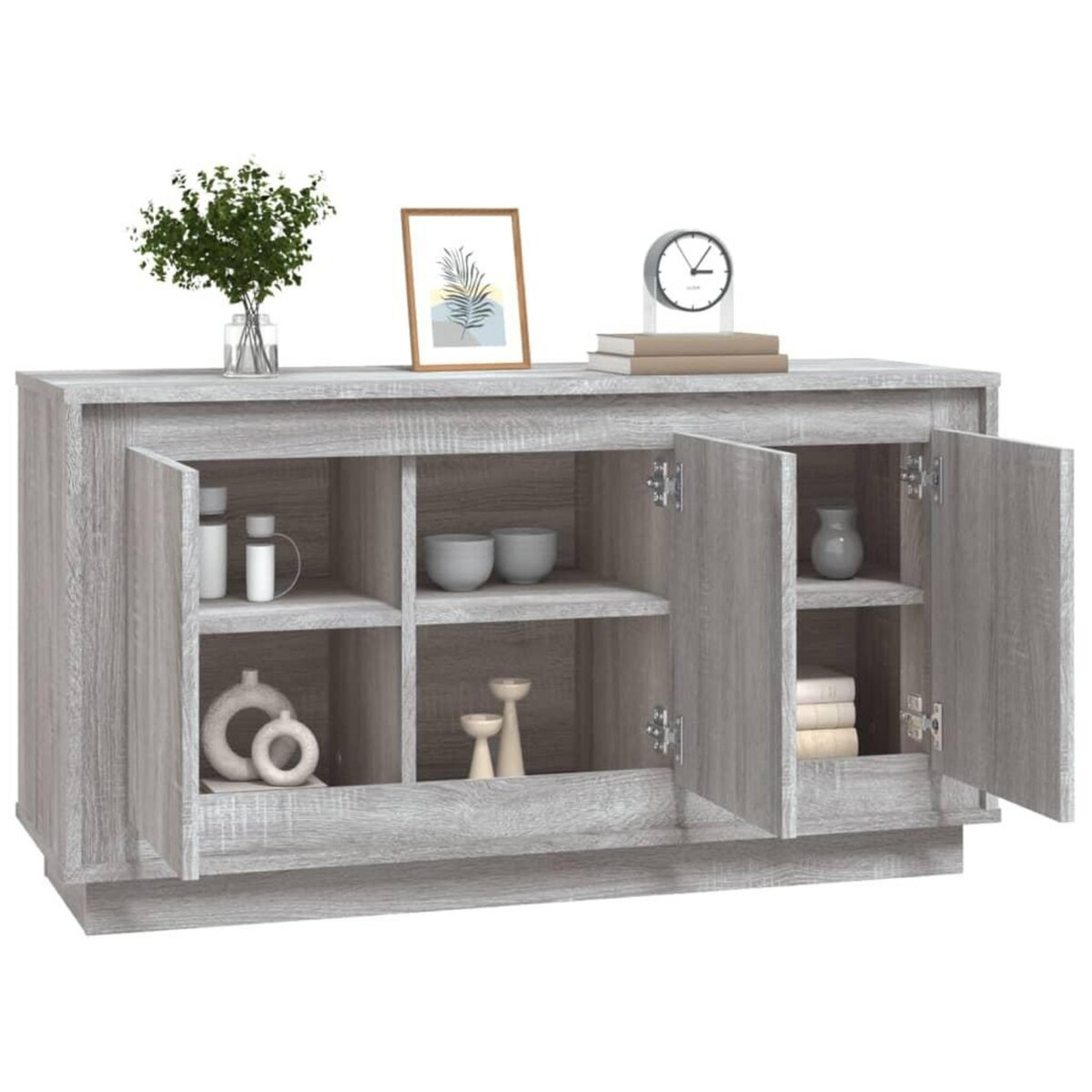 VIDAXL Buffet sonoma gris 102x35x55 cm bois d'ingenierie
