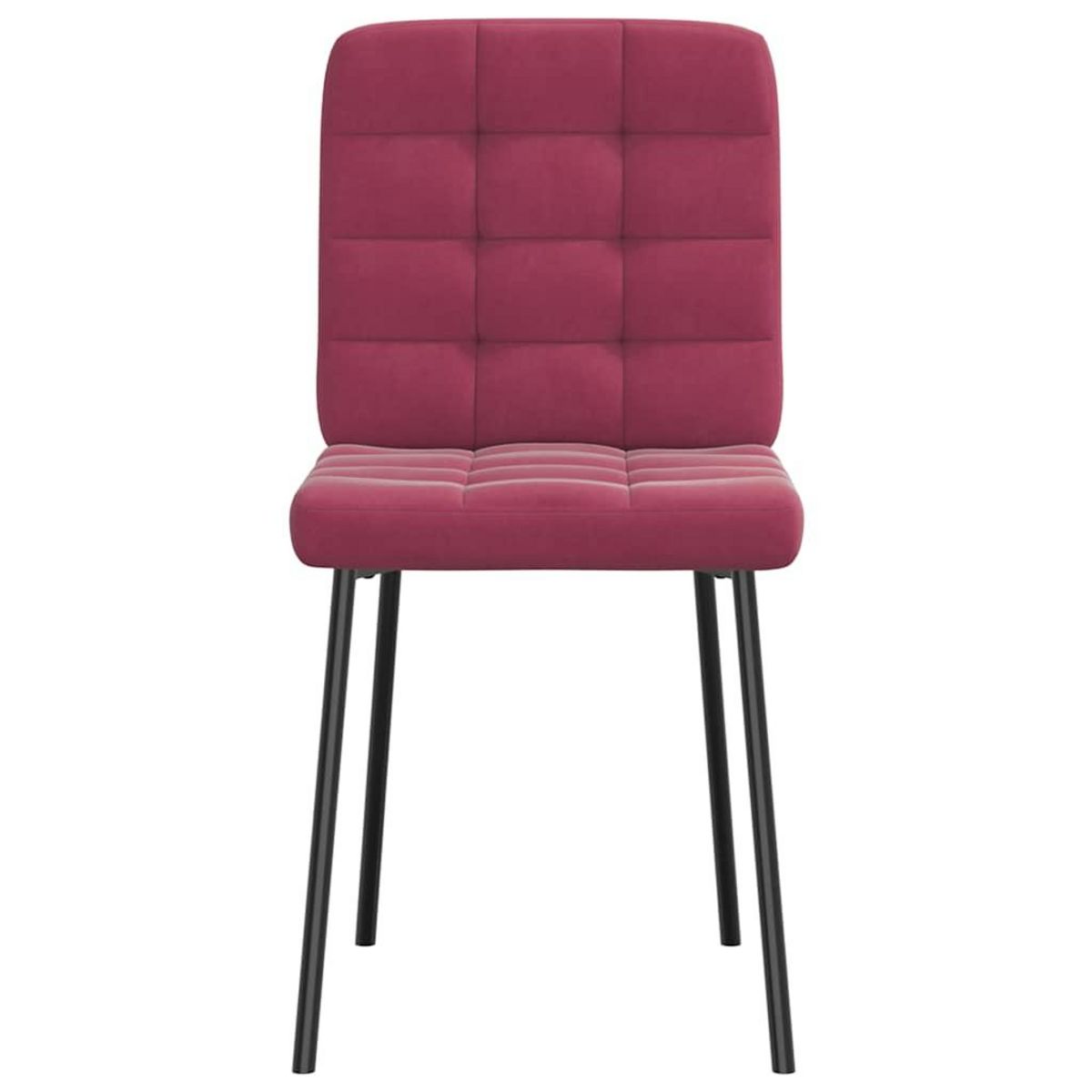 VIDAXL Chaises a manger lot de 6 rouge bordeaux velours