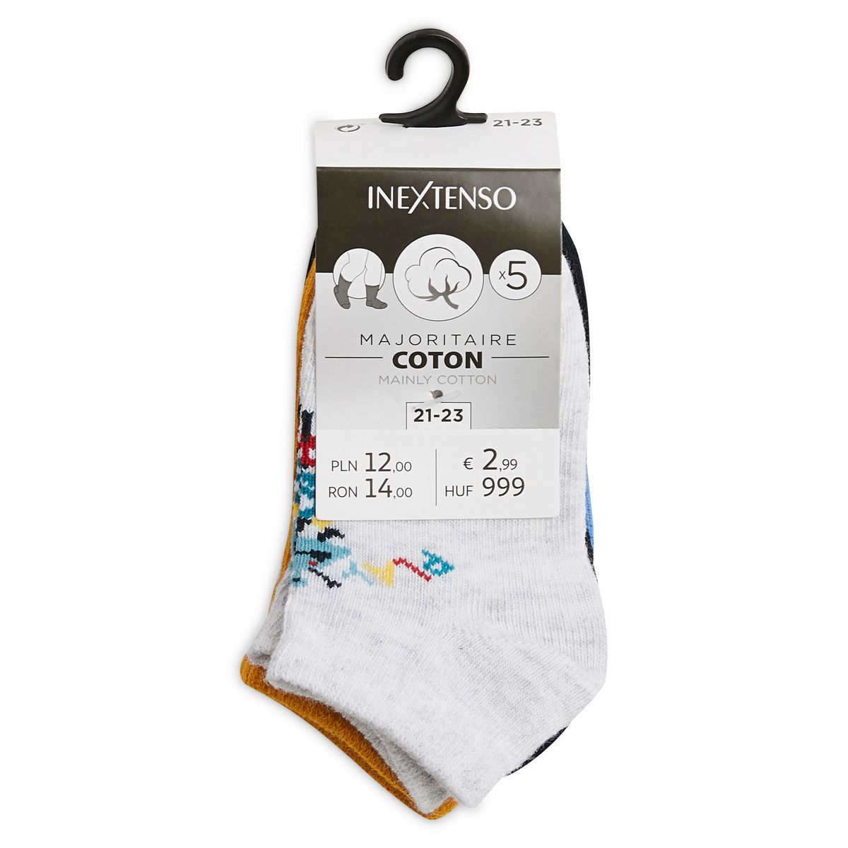 INEXTENSO Lot de 5 paires de socquettes bébé garçon