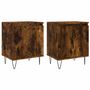Voir la diapositive 2 : VIDAXL Tables de chevet 2 pcs chêne fumé 40x30x50 cm bois d ingénierie