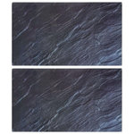 VIDAXL Planches à découper 2pcs motif de pierre naturelle Verre trempé