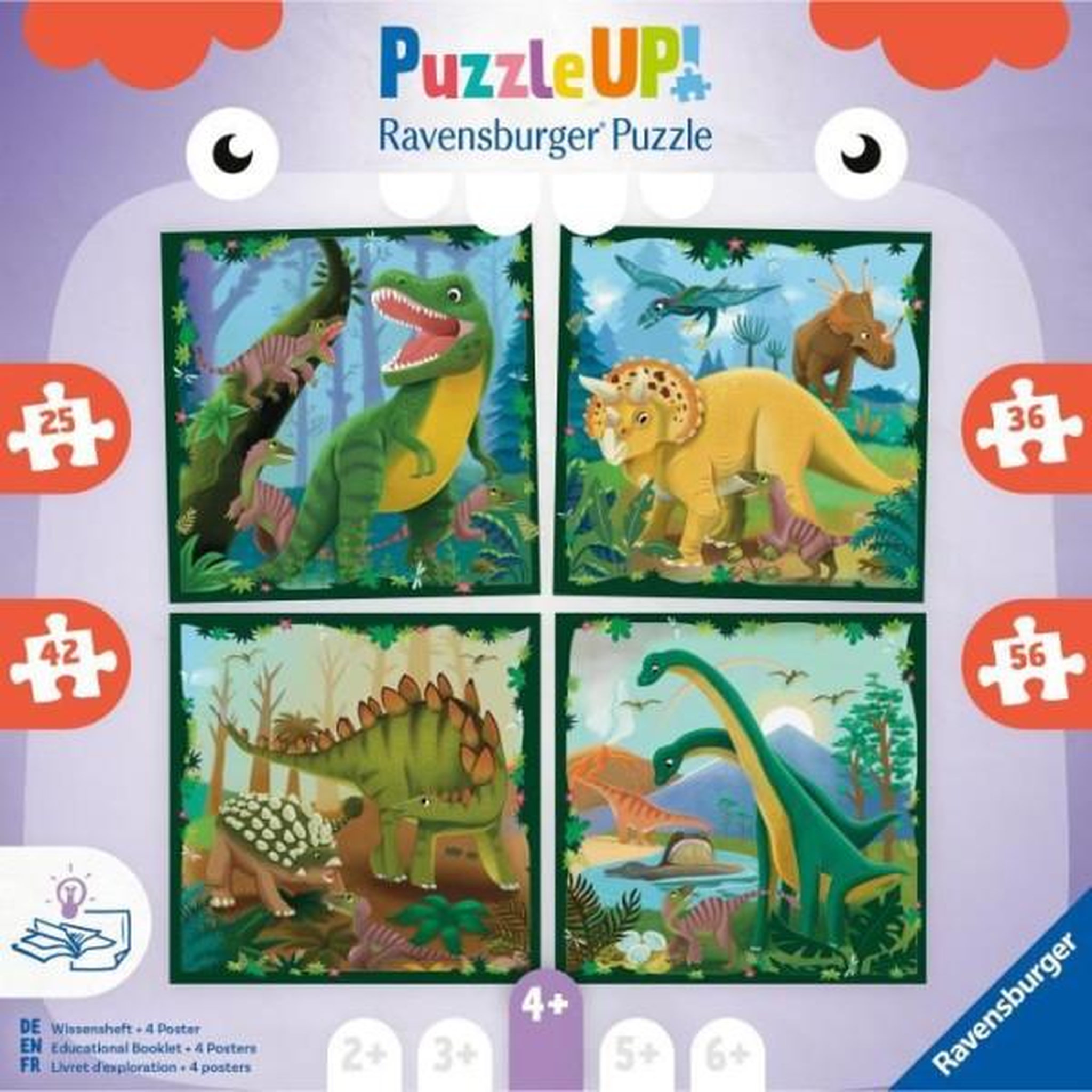 Voir la diapositive 2 : RAVENSBURGER Puzzle enfant, puzzle up!, les dinosaures, des 4 ans, 12004003, ravensburger