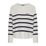Pieces Pull Blanc/Bleu à rayures Femme Pieces Sia. Coloris disponibles : Bleu