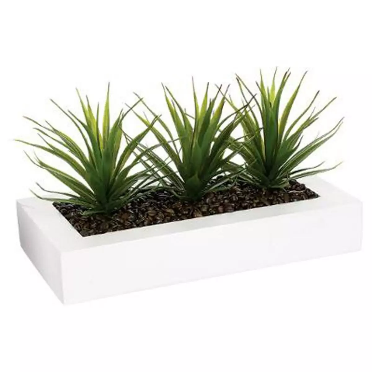 Centre de Table Aloe Vera  Plant  31cm Blanc
