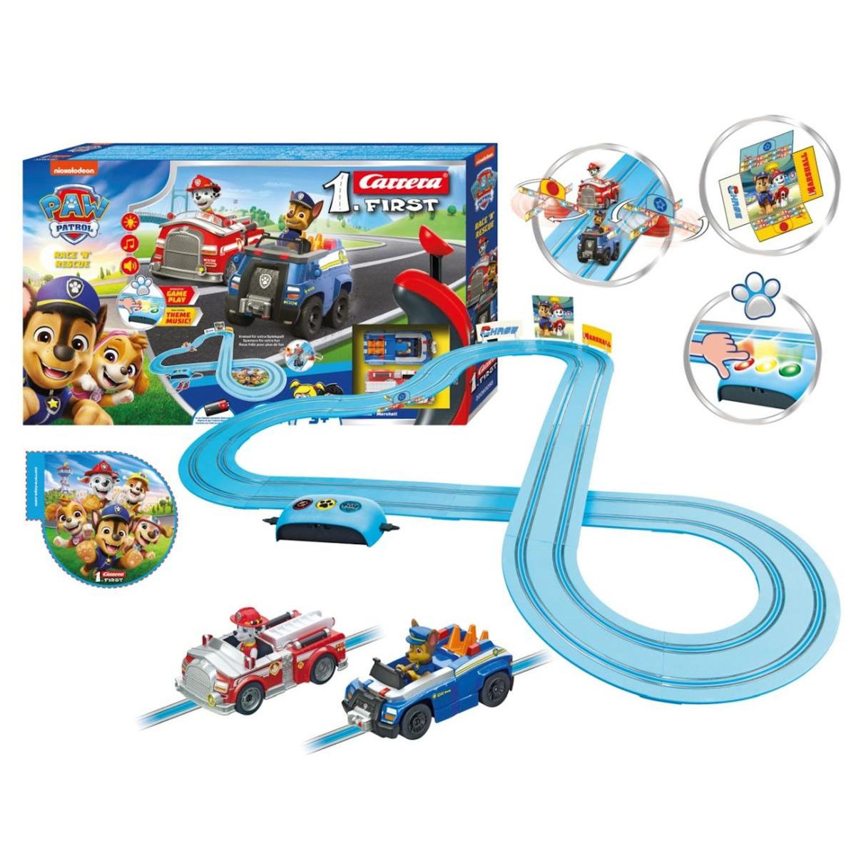 MILLY MALLY Circuit de voitures Carrera First 20063058 Paw Patrol 3,5m