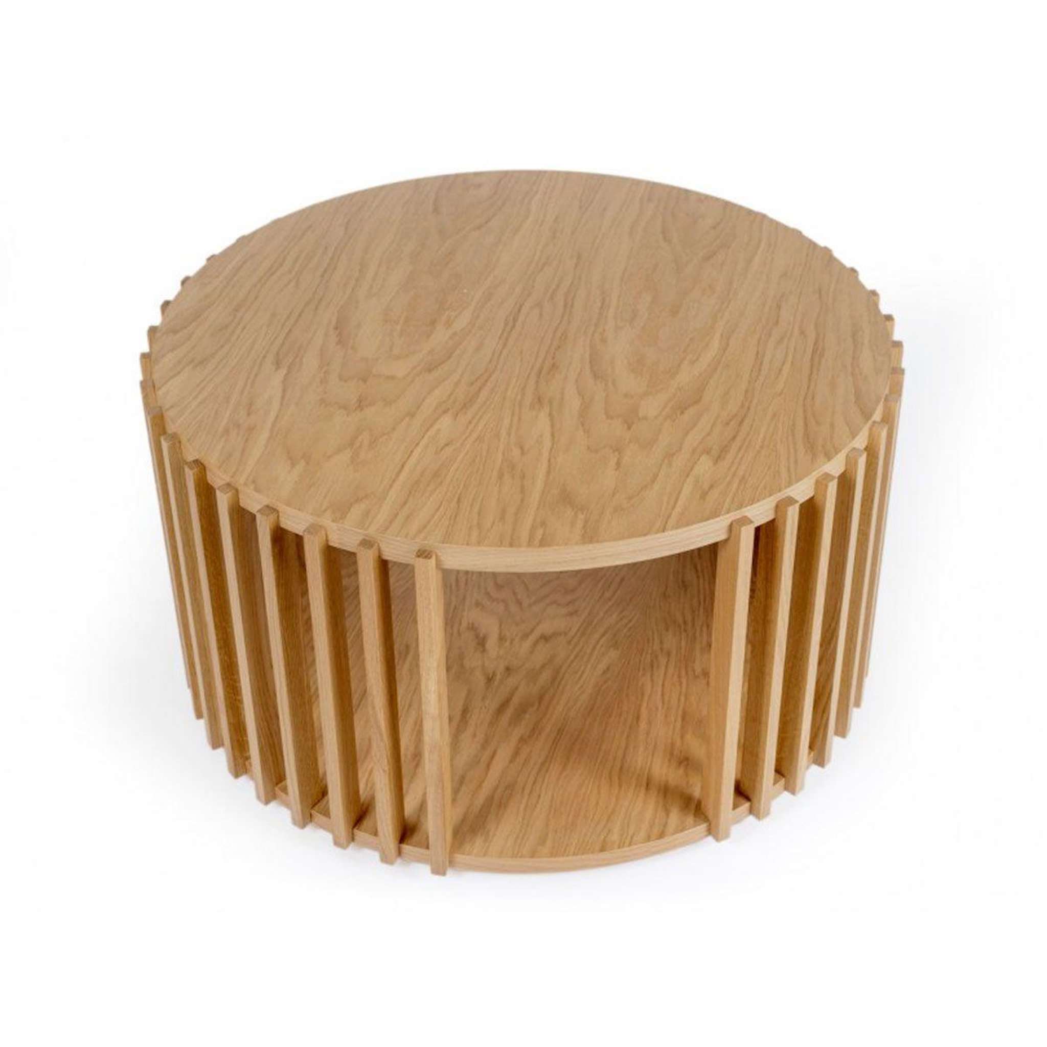 Voir la diapositive 2 : Paris Prix Table basse ronde design  drume  83cm chêne