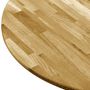 Voir la diapositive 4 : VIDAXL Dessus de table Bois de chene massif Rond 23 mm 700 mm