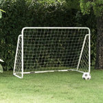VIDAXL But de football avec filet Blanc 180x90x120 cm Acier