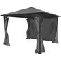 Voir la diapositive 3 : VIDAXL Belvedere avec rideau Anthracite Aluminium 300 x 300 cm