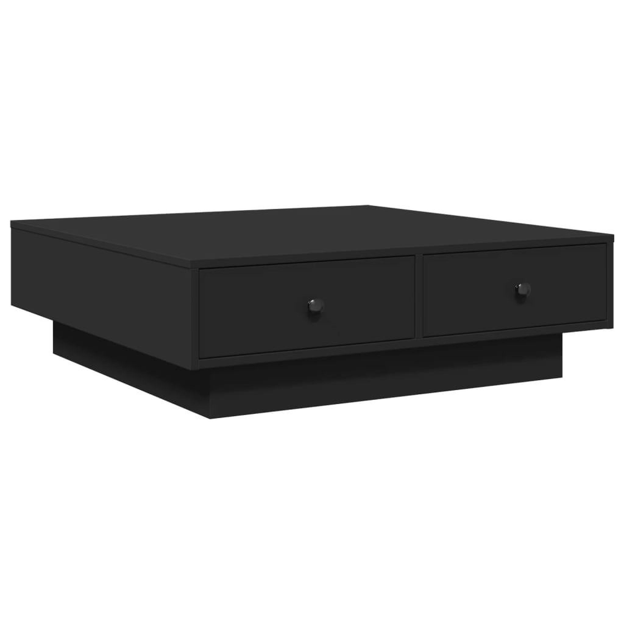Voir la diapositive 2 : VIDAXL Table basse Noir 90x90x28 cm Agglomere