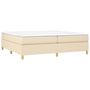 Voir la diapositive 3 : VIDAXL Cadre de lit sans matelas creme 200x200 cm tissu