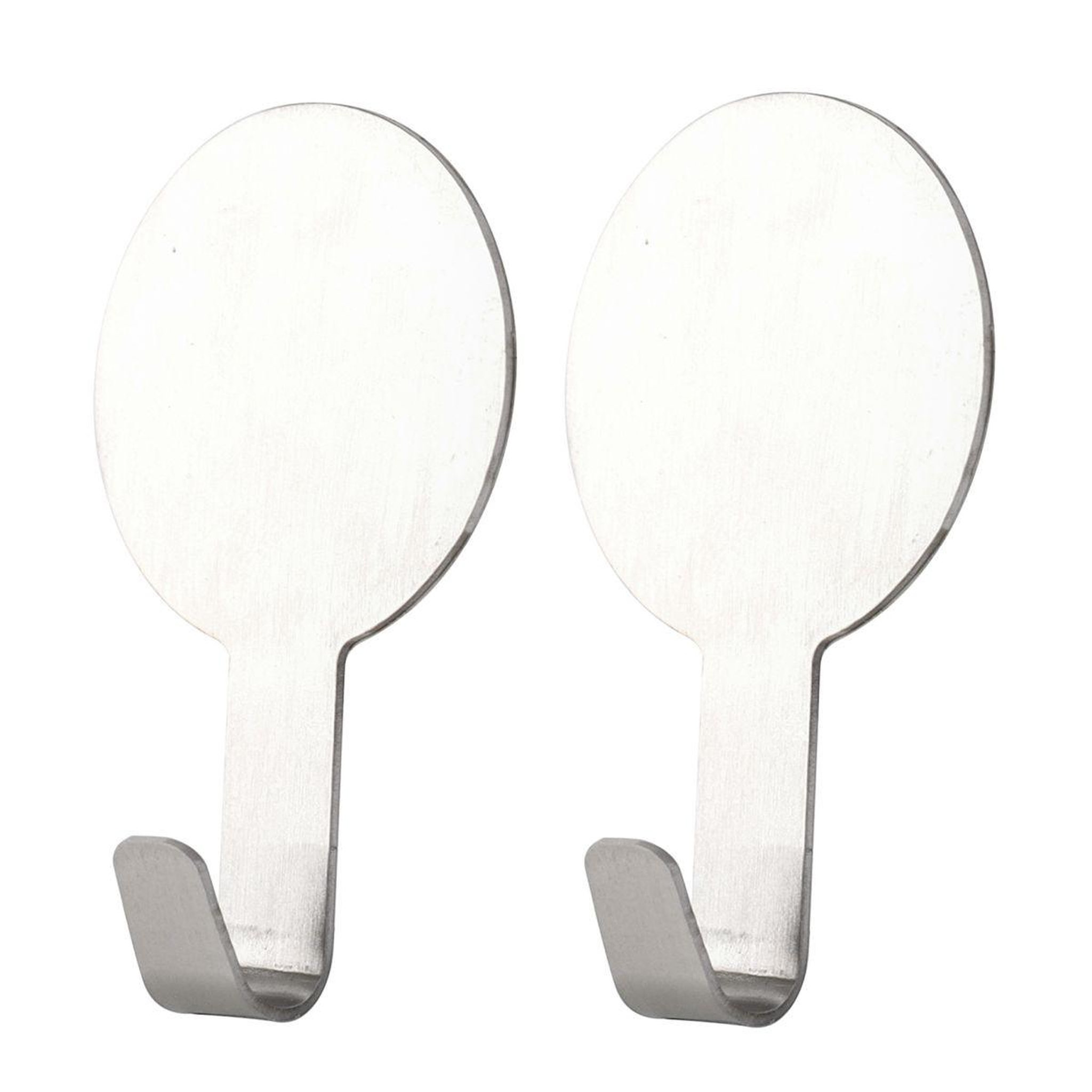 Voir la diapositive 2 : Douceur d'Intérieur Lot de 2 crochets adhésifs  fixeo  7cm chrome