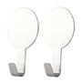 Voir la diapositive 2 : Paris Prix Lot de 2 Crochets Adhésifs  Fixeo  7cm Chrome