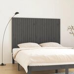 VIDAXL Tete de lit murale Gris 166x3x110 cm Bois massif de pin