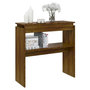 Voir la diapositive 5 : VIDAXL Table console Chêne marron 80x30x80 cm Bois d ingénierie