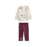 Petit Béguin Ensemble enfant sweat et pantalon en molleton Mila. Coloris disponibles : Rose
