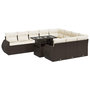 Voir la diapositive 2 : VIDAXL Salon de jardin et coussins 11 pcs marron resine tressee