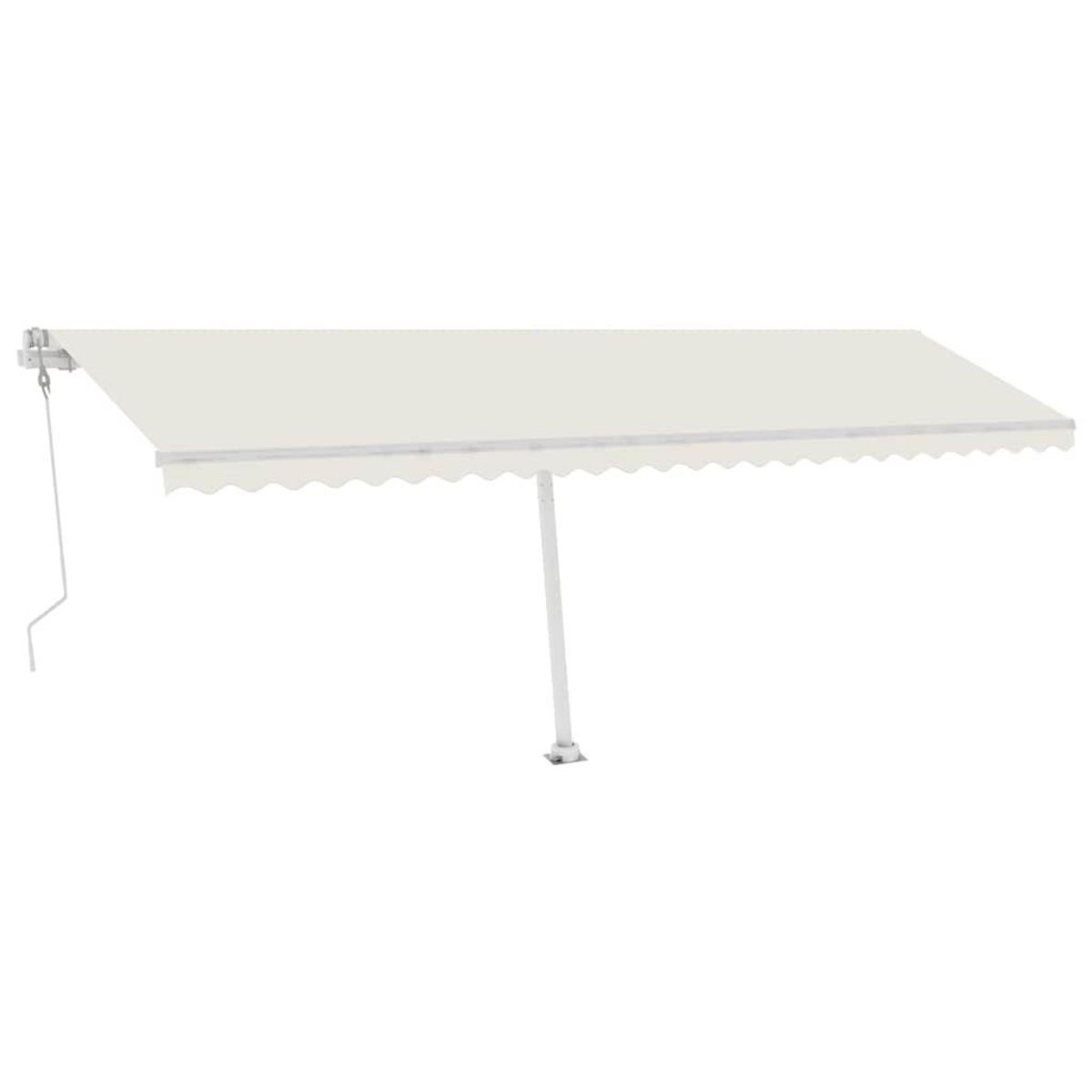 VIDAXL Auvent automatique avec capteur de vent et LED 600x300 cm Creme