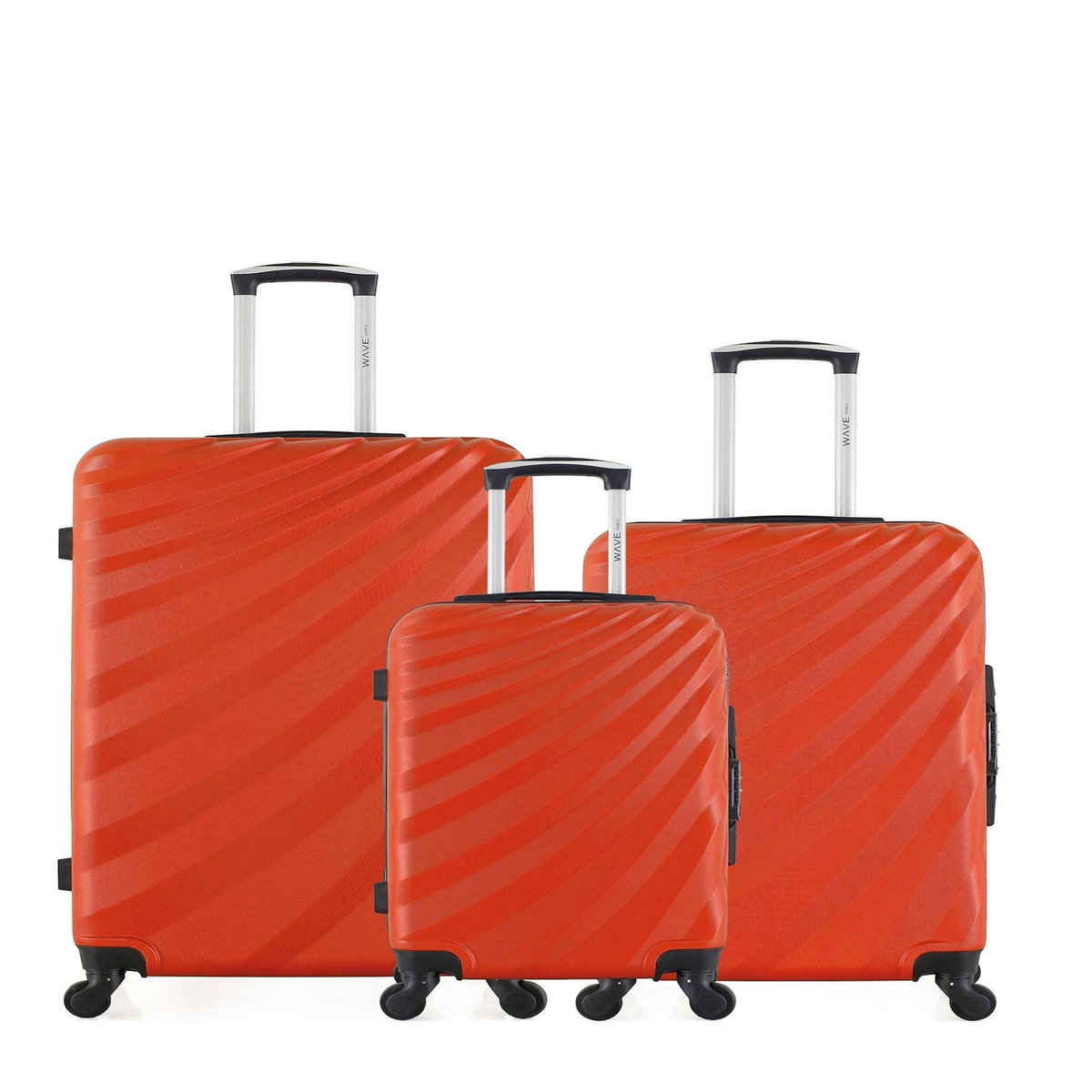 WAVE PARIS WAVE PARIS - Lot de 3 - Valise grand format, valise weekend et valise cabine DANUBE