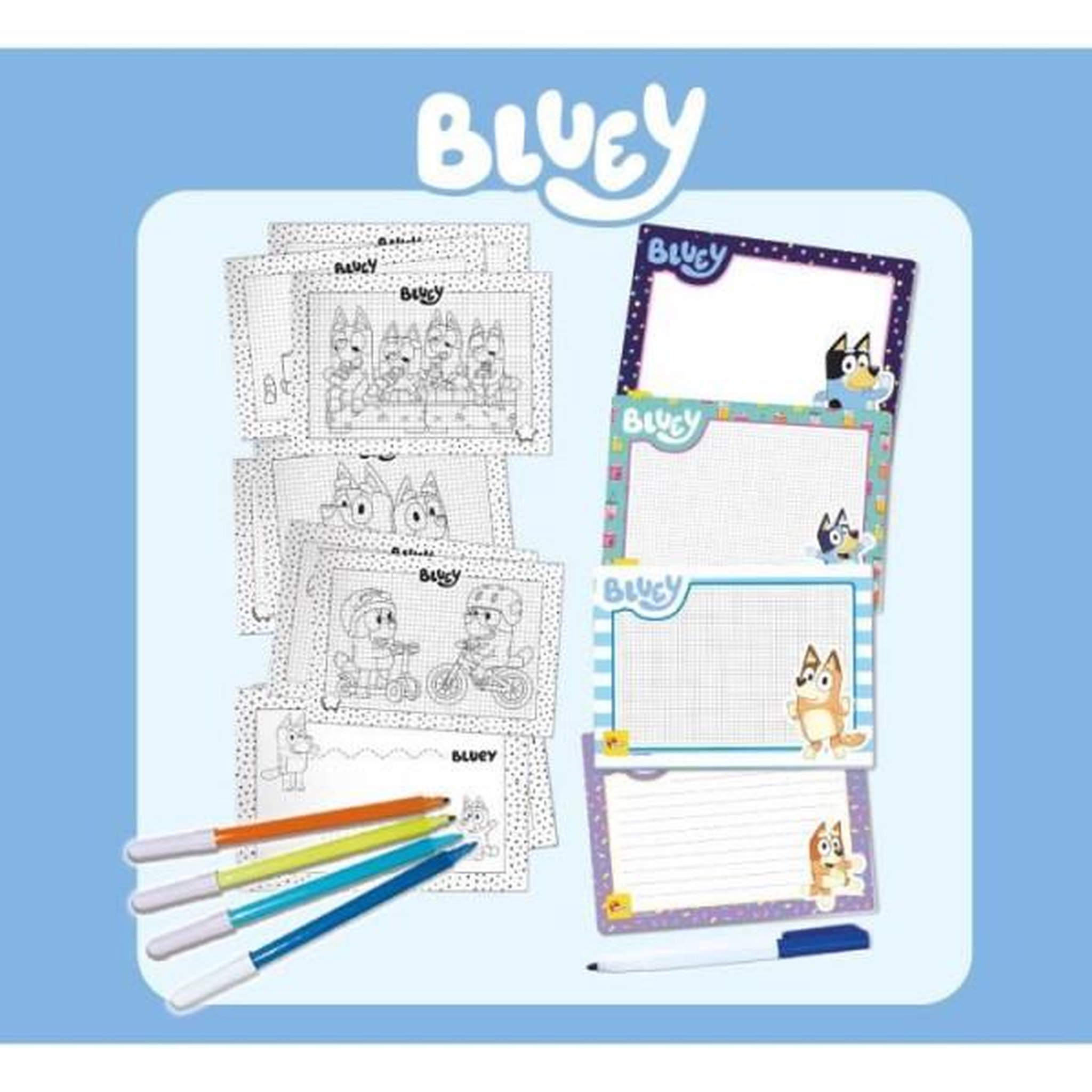 Voir la diapositive 2 : LISCIANI GIOCHI Ecole de dessin - bluey drawing school - kit complet pour apprendre a dessiner - lisciani