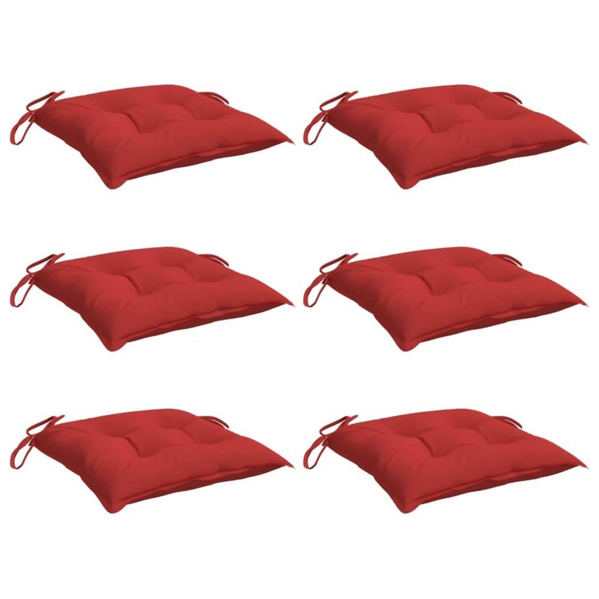 VIDAXL Coussins de palette lot de 6 rouge 50x50x7 cm tissu oxford